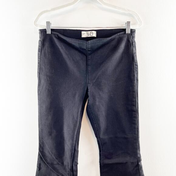 Free People High Rise Penny Flare Pull On Pants Jeans Black 30 / 10 - Picture 4 of 10